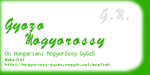 gyozo mogyorossy business card