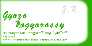 gyozo mogyorossy business card